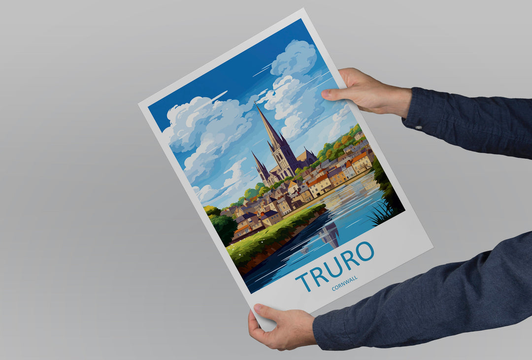 Truro Travel Print Wall Art Truro Wall Hanging Home Décor Truro Gift Art Lovers Cornwall Art Lover Gift Truro Cornwall Art Poster