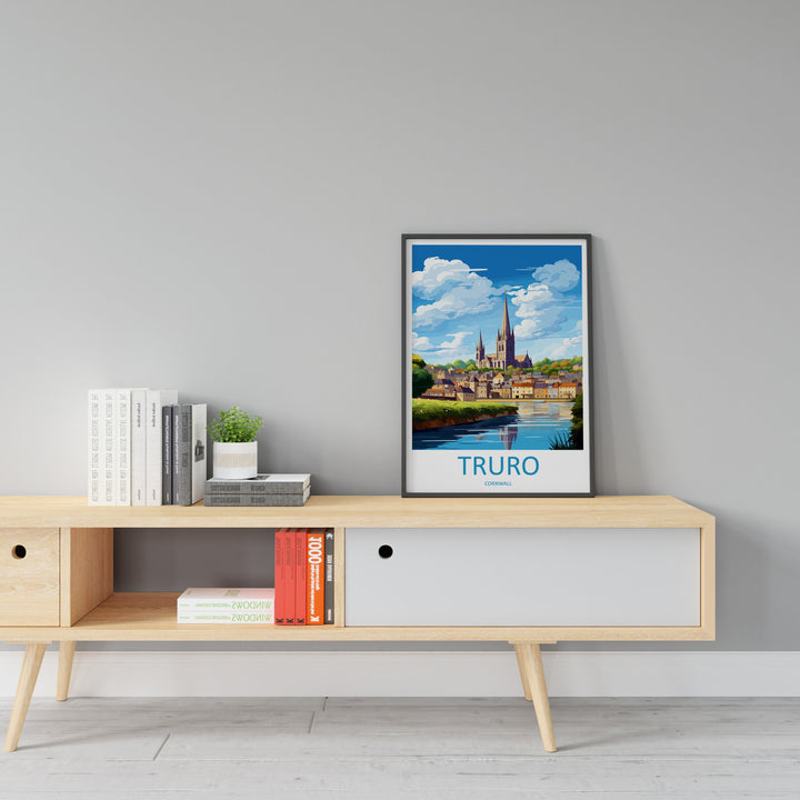 Truro Travel Print Wall Art Truro Wall Hanging Home Décor Truro Gift Art Lovers Cornwall Art Lover Gift Truro Cornwall Art Poster