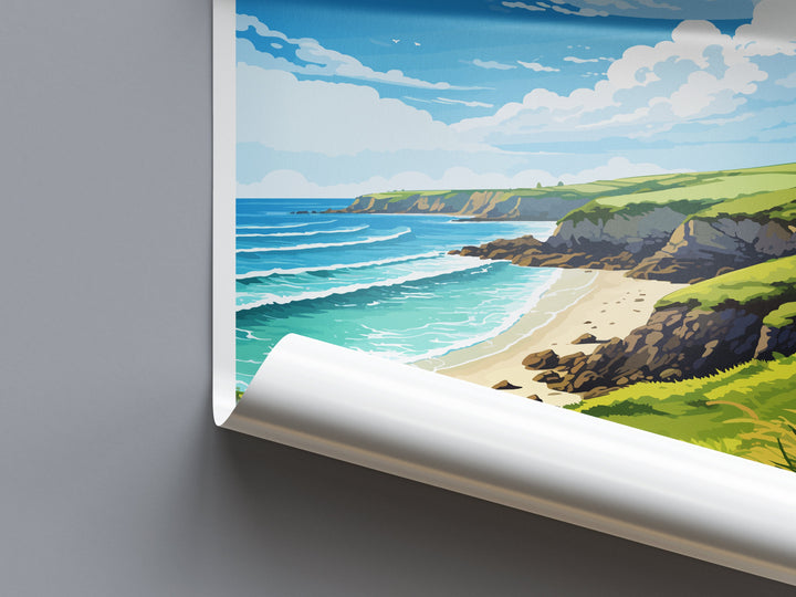 Trevaunance Cove Travel Print Wall Art Trevaunance Cove Wall Hanging Home Décor Trevaunance Cove Gift Art Lovers Cornwall Art Lover Gift