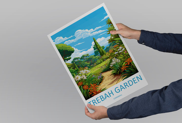 Trebah Garden Travel Print Wall Art Trebah Garden Wall Hanging Home Décor Trebah Garden Gift Art Lovers Cornwall Art Lover Gift