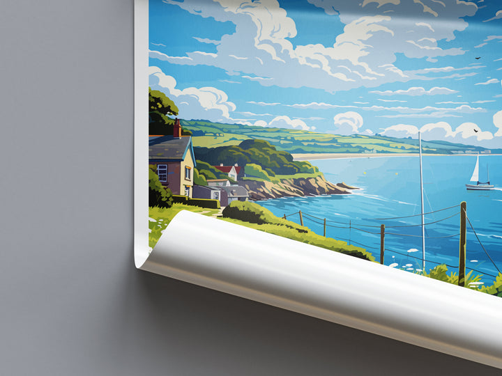 St Mawes Travel Print Wall Art St Michaels Mount Wall Hanging Home Décor St Michaels Mount Gift Art Lovers Cornwall Art Lover Gift
