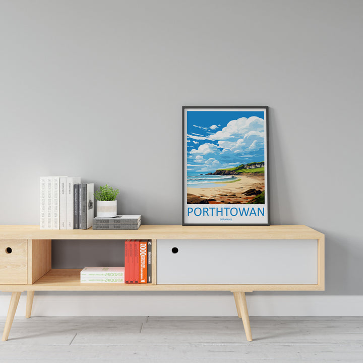 Porthtowan Travel Print Wall Art Porthtowan Wall Hanging Home Décor Porthtowan Gift Art Lovers Cornwall Art Porthtowan Wall Art Poster