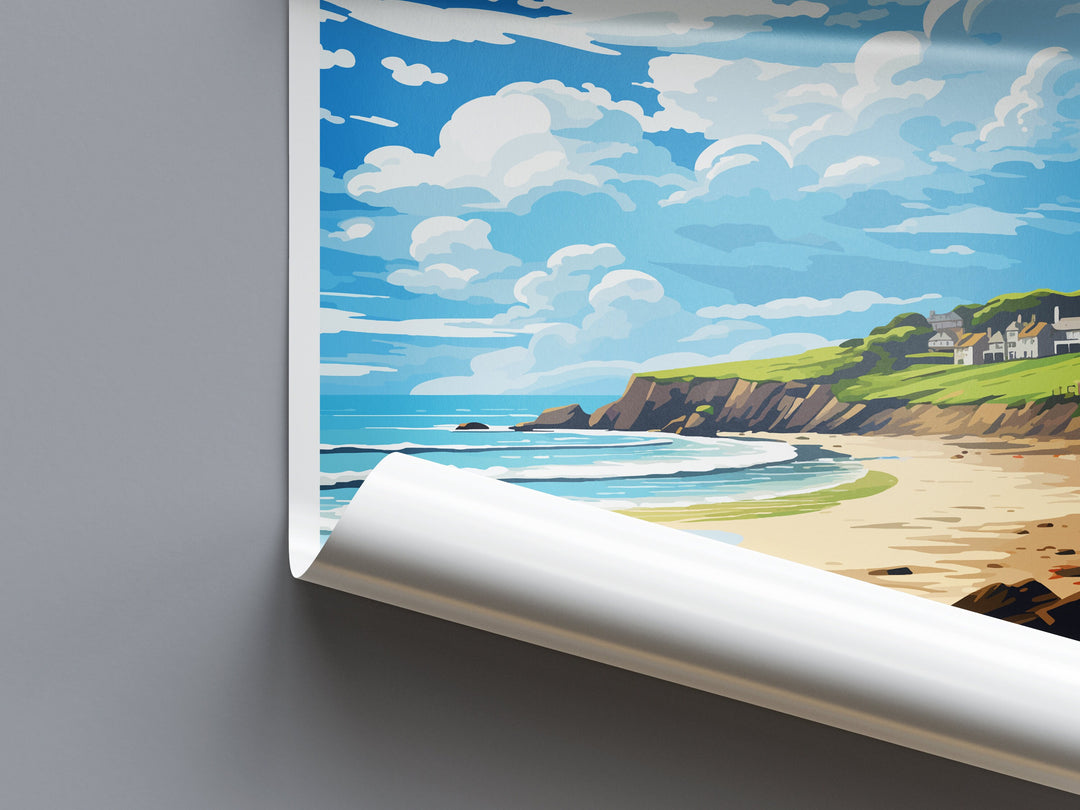 Porthtowan Travel Print Wall Art Porthtowan Wall Hanging Home Décor Porthtowan Gift Art Lovers Cornwall Art Porthtowan Wall Art Poster