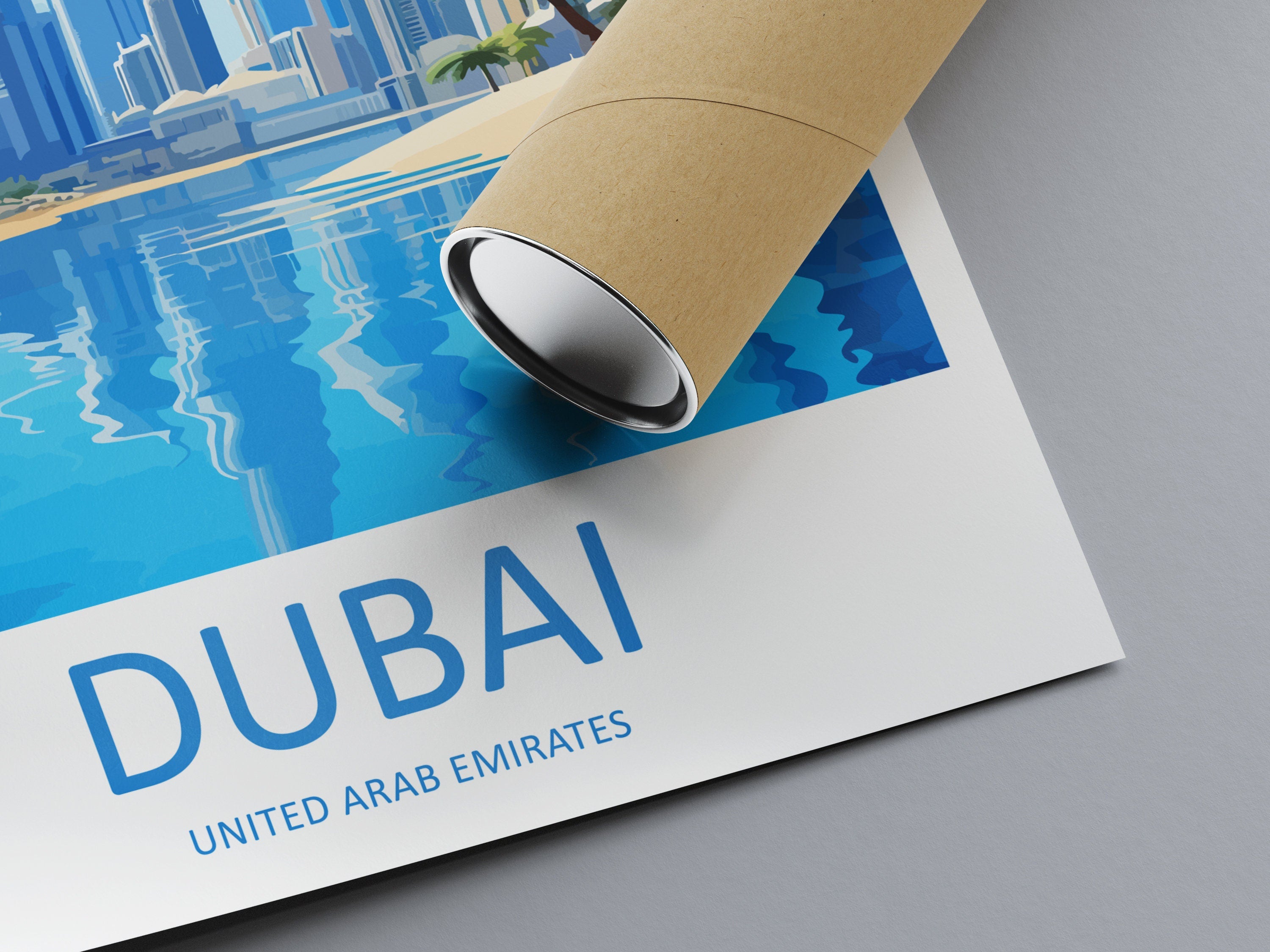 Dubai Travel Print Wall Art Dubai Wall Hanging Home Décor Dubai Gift Art Lovers Wall Art United States Emirates Travel Print Dubai Wall Art