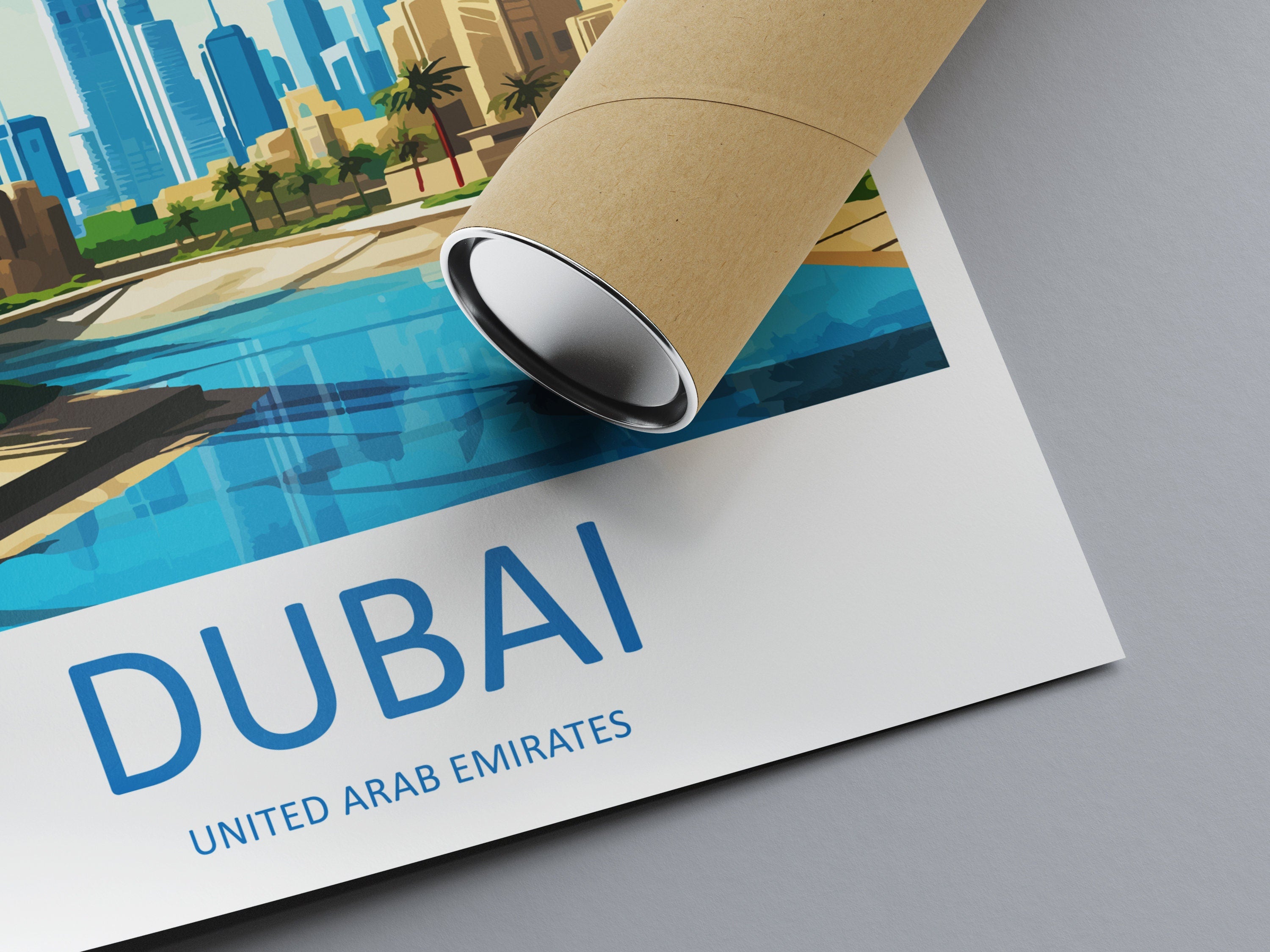 Dubai Travel Print Wall Art Dubai Wall Hanging Home Décor Dubai Gift Art Lovers Wall Art United States Emirates Travel Print Dubai Wall Art