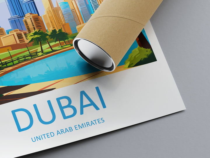 Dubai Travel Print Wall Art Dubai Wall Hanging Home Décor Dubai Gift Art Lovers Wall Art United States Emirates Travel Print Dubai Wall Art