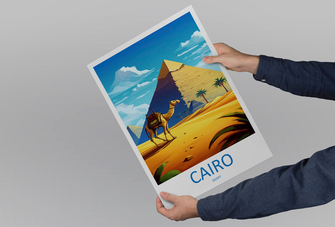 Cairo Travel Print Wall Art Cairo Egypt Wall Hanging Home Decoration Cairo Gift Art Lovers Wall Art Print Cairo Great Pyramids Of Giza