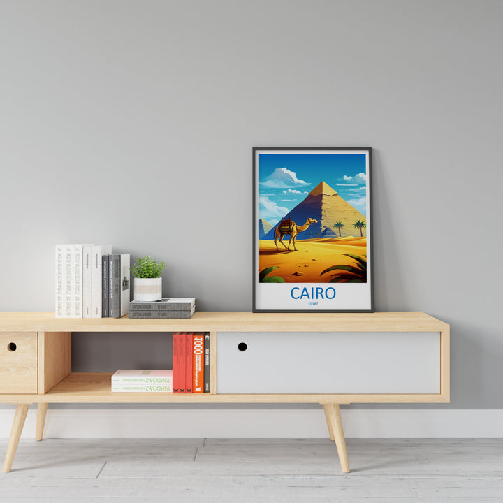 Cairo Travel Print Wall Art Cairo Egypt Wall Hanging Home Decoration Cairo Gift Art Lovers Wall Art Print Cairo Great Pyramids Of Giza