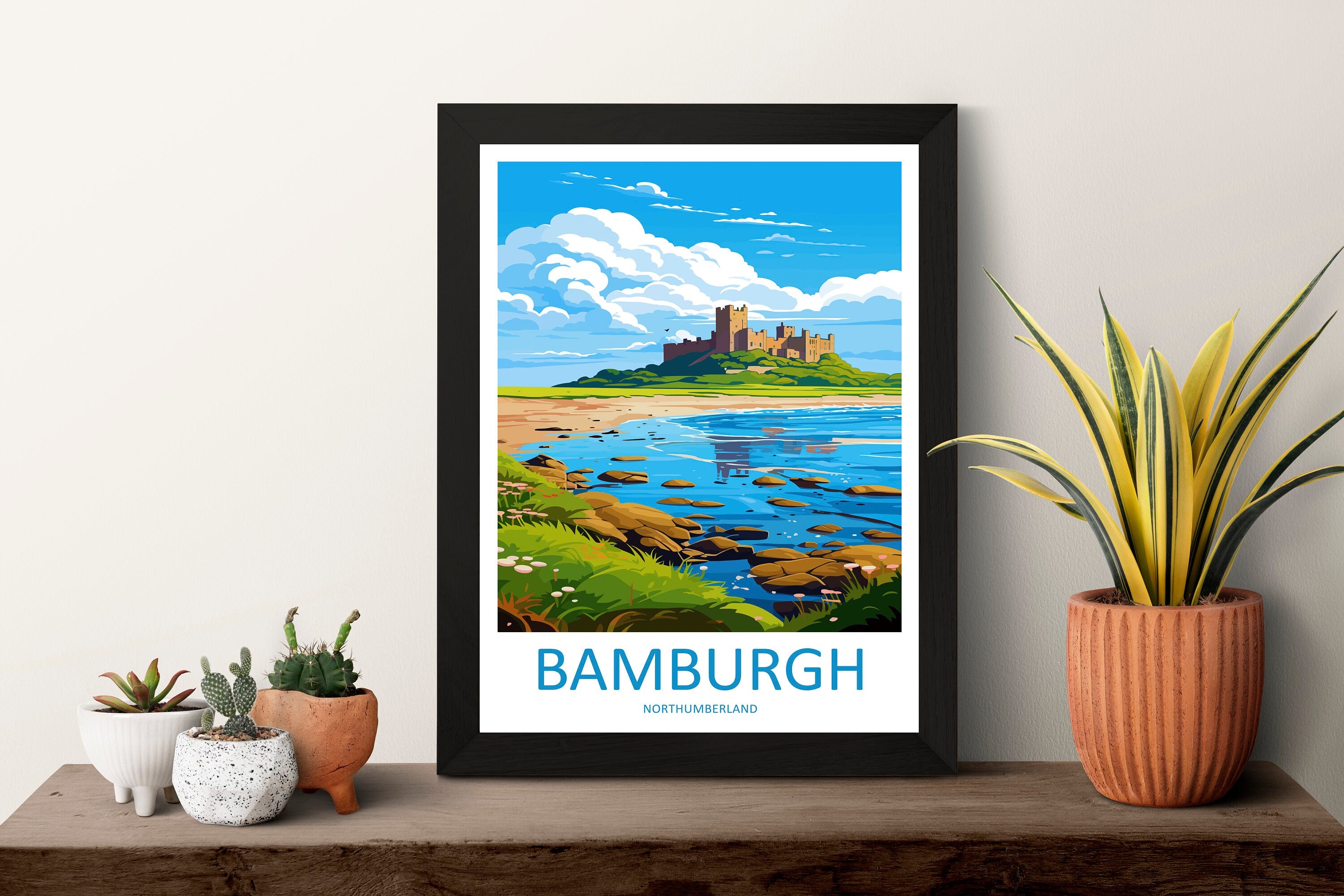 Bamburgh Castle Travel Print