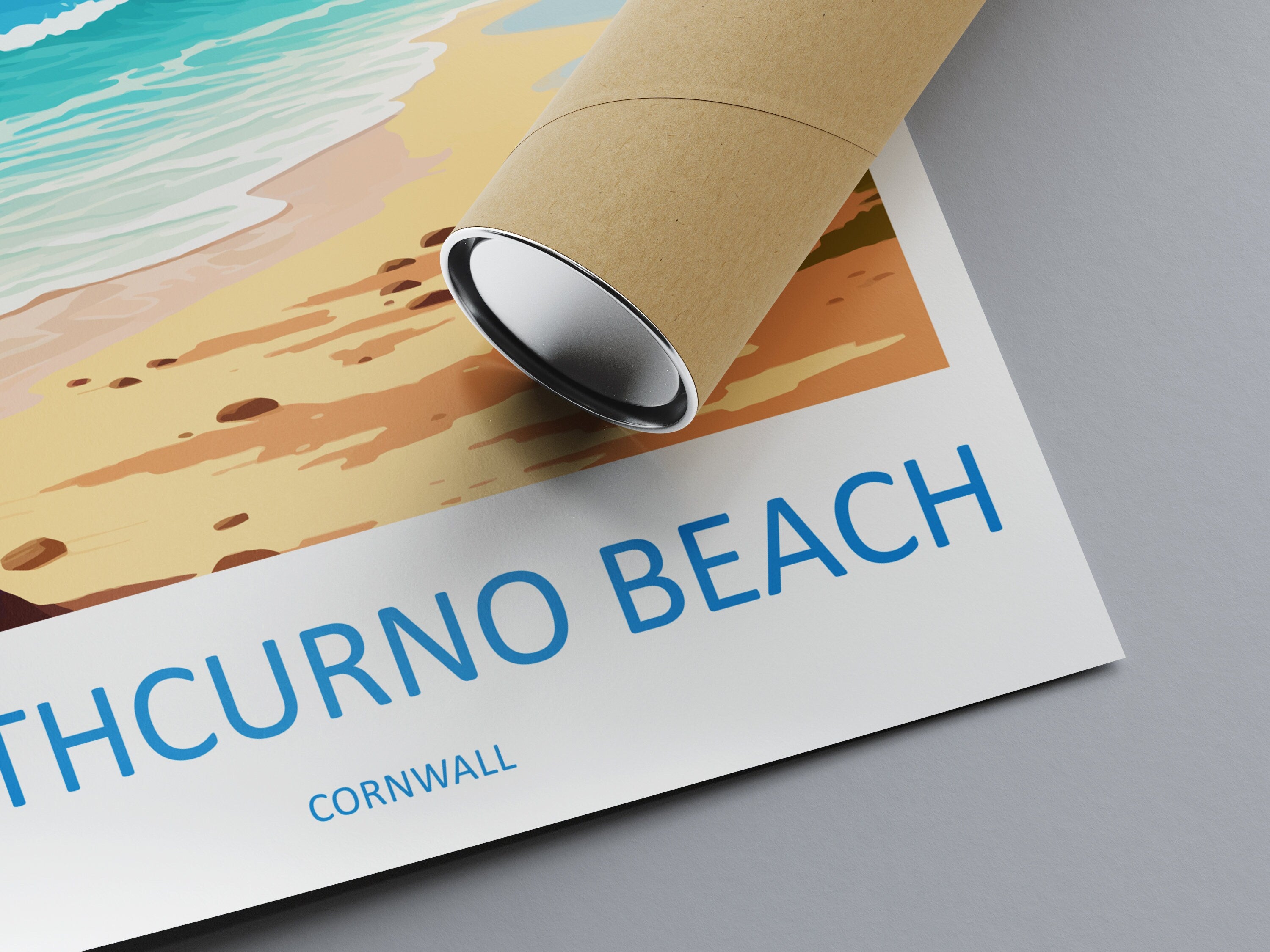 Porthcurno Beach Travel Print