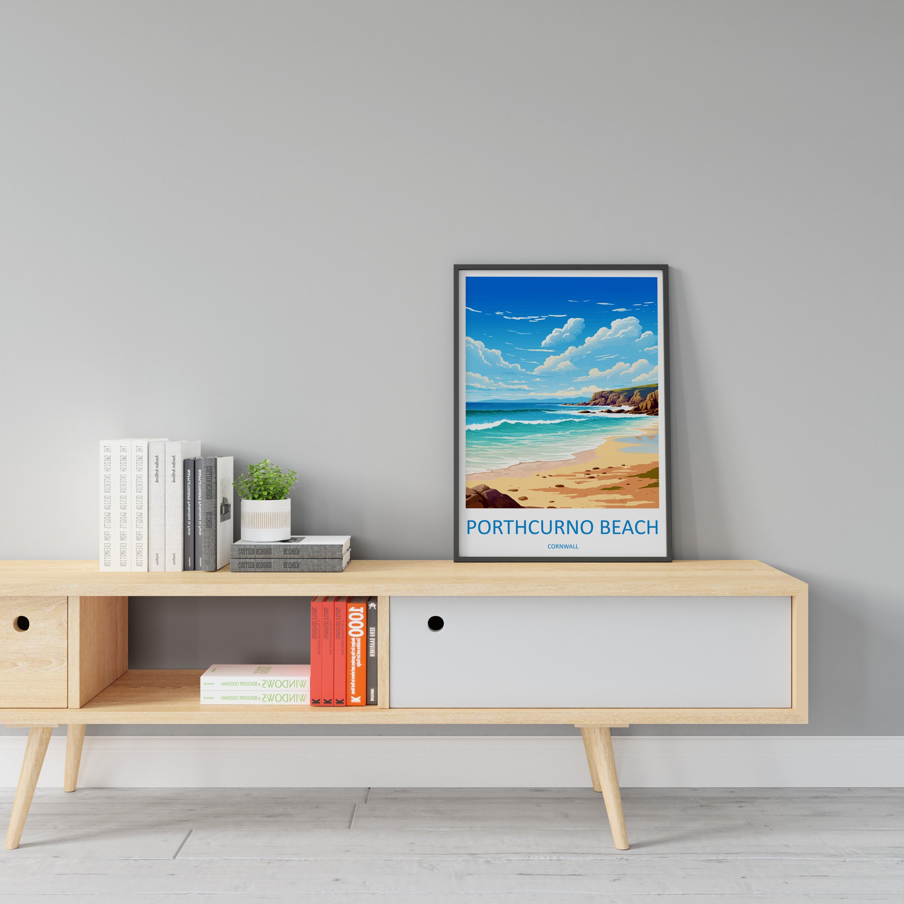 Porthcurno Beach Travel Print