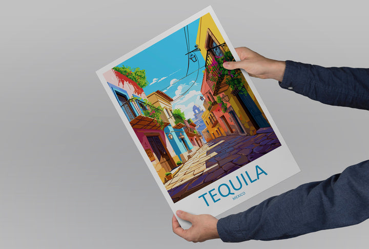 Tequila Travel Print Wall Art Tequila Wall Hanging Home Decor Tequila Gift Art Lovers Wall Art Print Art Mexico Art