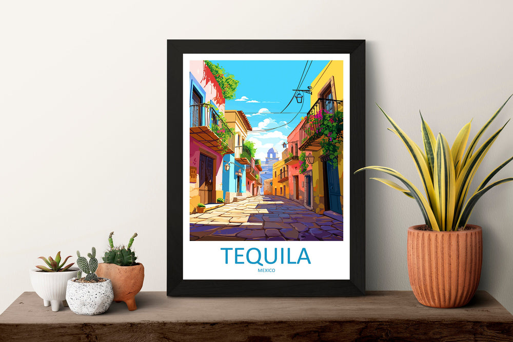Tequila Travel Print Wall Art Tequila Wall Hanging Home Decor Tequila Gift Art Lovers Wall Art Print Art Mexico Art