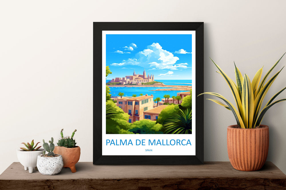 Palma De mallorca Travel Print Wall Art Palma De mallorca Wall Hanging Home Décor Palma De mallorca Gift Art Lovers Spain Art Lover Gift