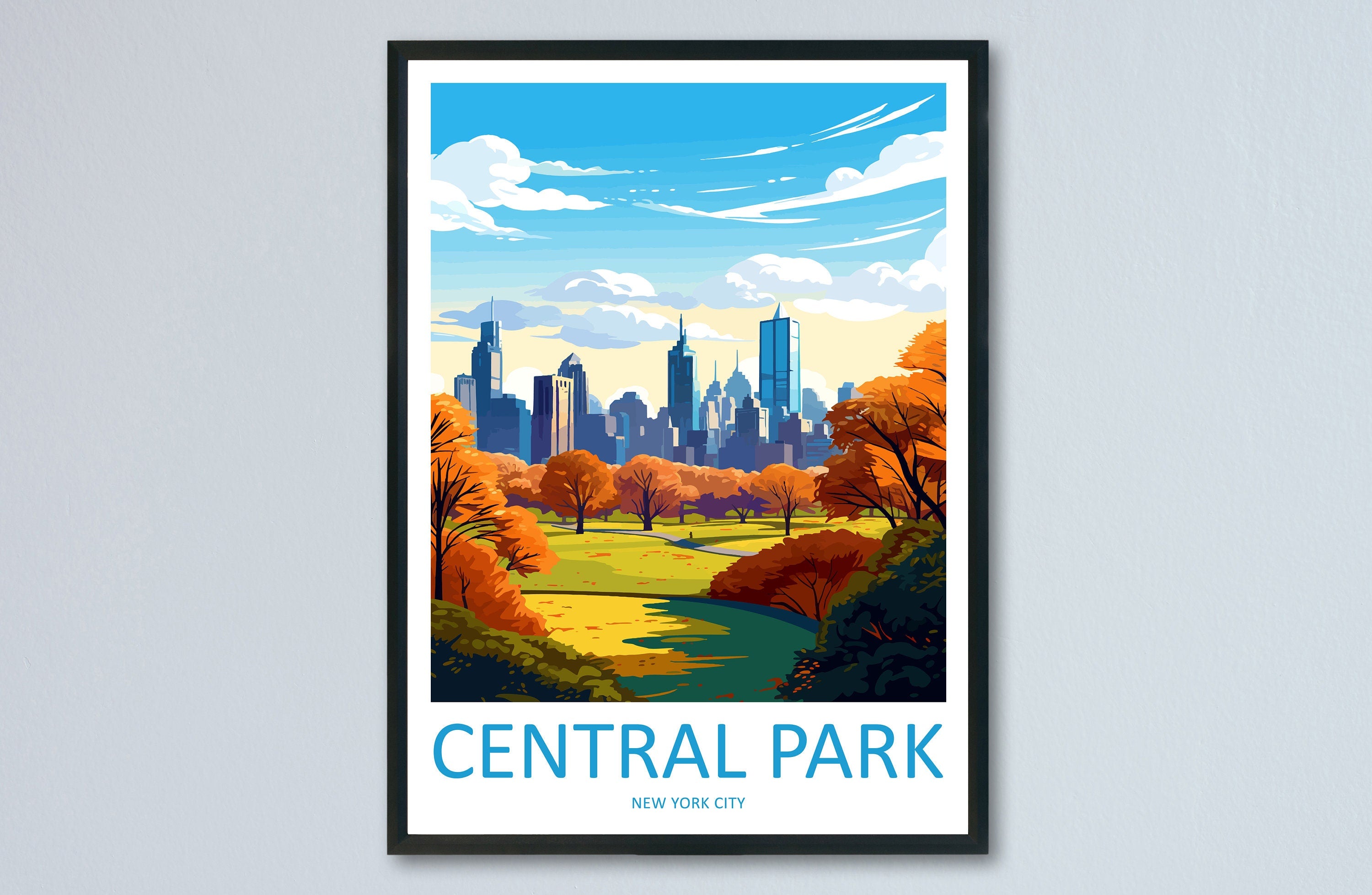 Central Park Travel Print