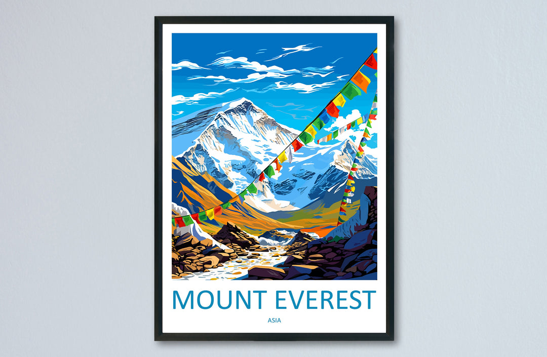 Mount Everest Travel Print Wall Art Mount Everest Wall Hanging Home Décor Mount Everest Gift Art Lovers Wall Art China Travel Print