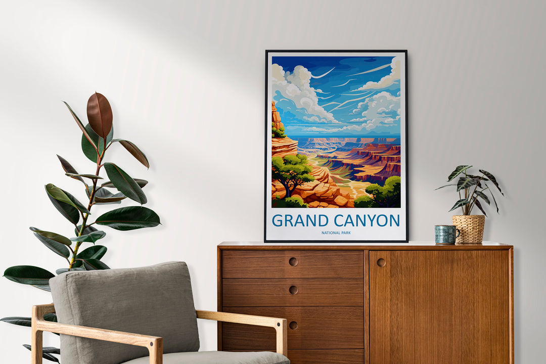 Grand Canyon National Park Travel Print Wall Art Grand Canyon Wall Hanging Home Décor Grand Canyon Gift Art Lovers Arizona Art Lover Gift
