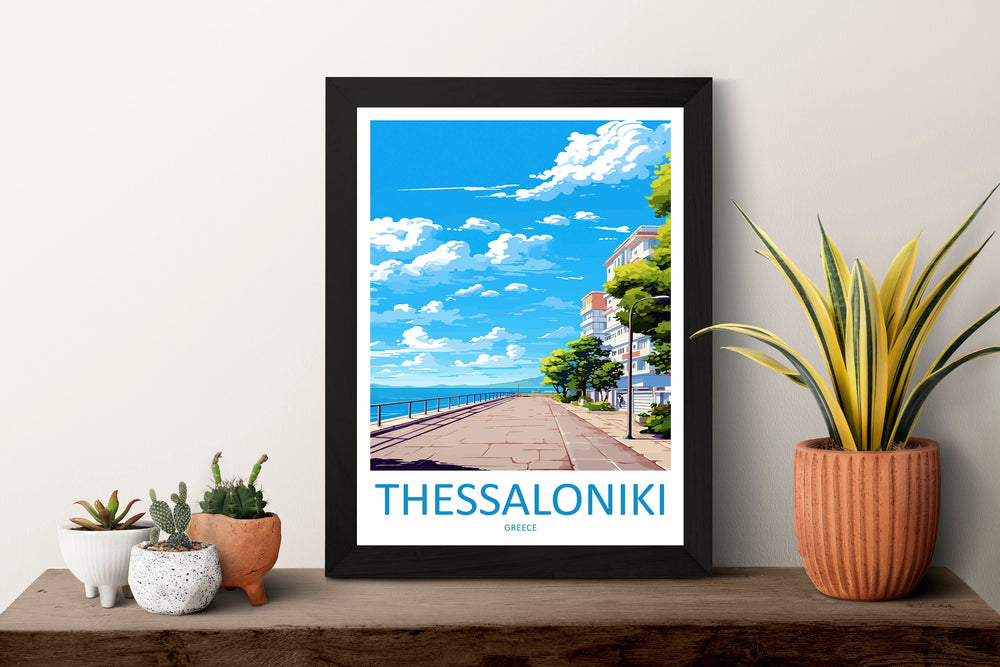 Thessaloniki Travel Print Wall Art Thessaloniki Greece Wall Hanging Home Decoration Thessaloniki Gift Art Lovers Wall Art Print Thessaloniki