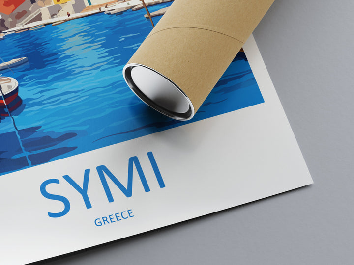 Symi Travel Print Wall Art Symi Greece Wall Hanging Home Decor Symi Gift Art Lovers Wall Art Print Symi Greece Wall Art Poster