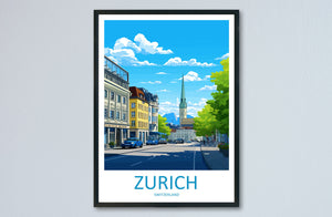 Zurich Travel Print