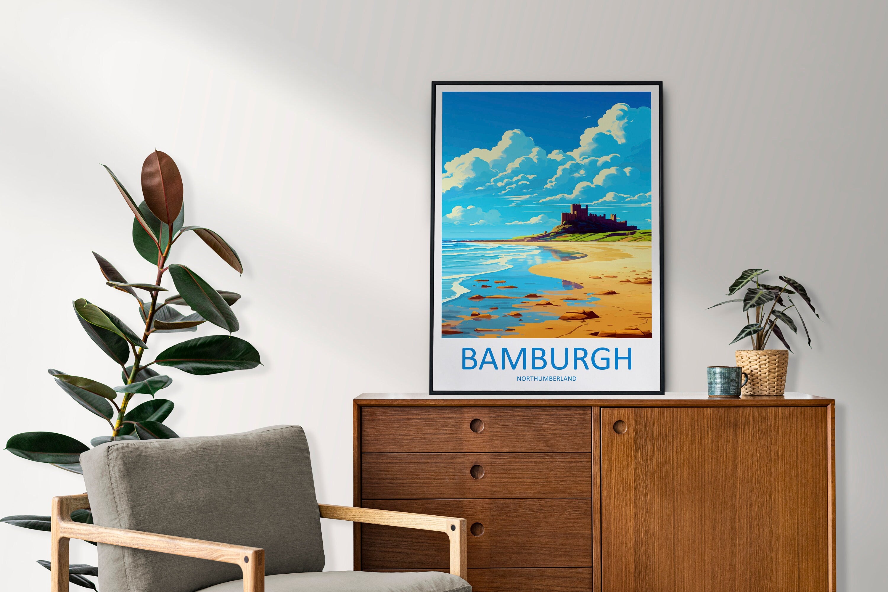 Bamburgh Castle Travel Print