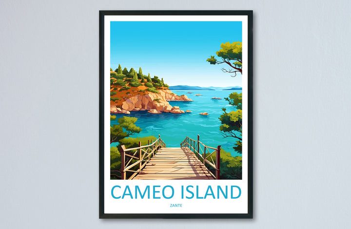 Cameo Island Travel Print Wall Art Cameo Island Wall Hanging Home Decor Cameo Island Gift Art Lovers Wall Art Print Athens Greece