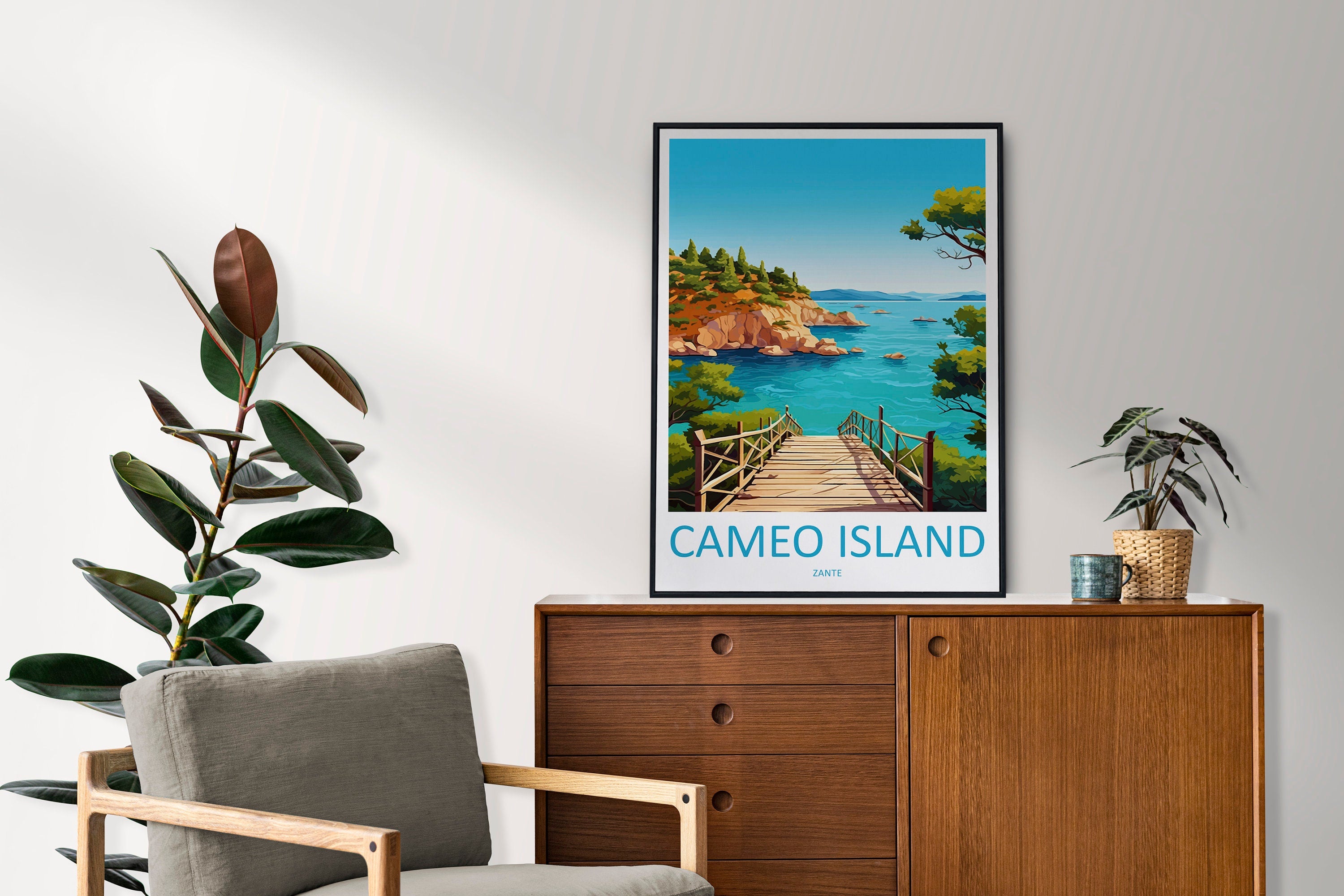 Cameo Island Travel Print