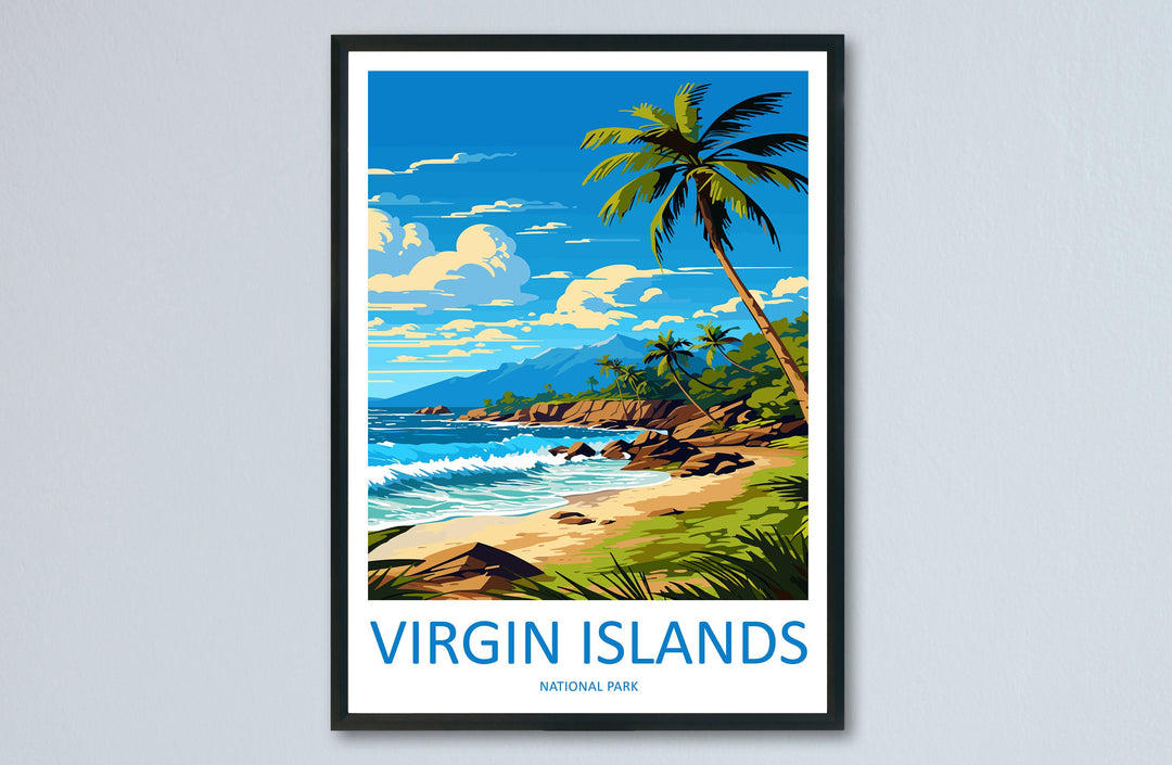 US Virgin Islands Travel Print Wall Art US Virgin Islands Wall Hanging Home Décor US Virgin Islands Gift Art Lovers Wall Art Caribbean