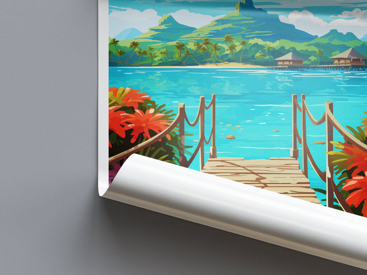 Bora Bora Travel Print Wall Art Bora Bora Wall Hanging Home Décor Bora Bora Gift Art Lovers French Polynesia Art Lover Gift Bora Bora Gift