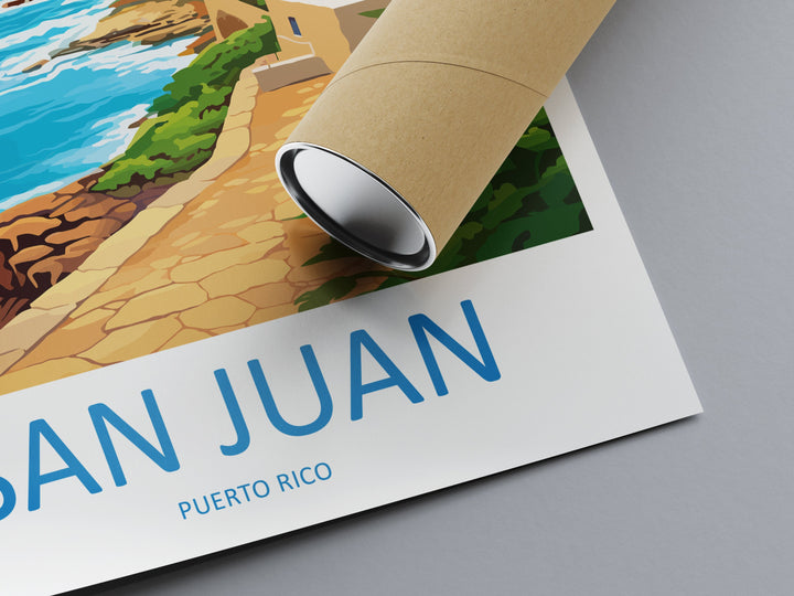 San Juan Travel Print Wall Art San Juan Wall Hanging Home Décor San Juan Gift Art Lovers Wall Art Caribbean Travel Print Poster