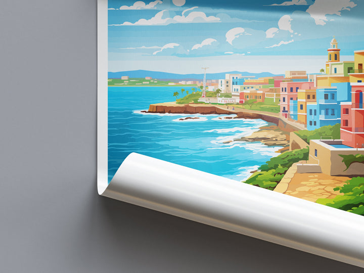 San Juan Travel Print Wall Art San Juan Wall Hanging Home Décor San Juan Gift Art Lovers Wall Art Caribbean Travel Print Poster