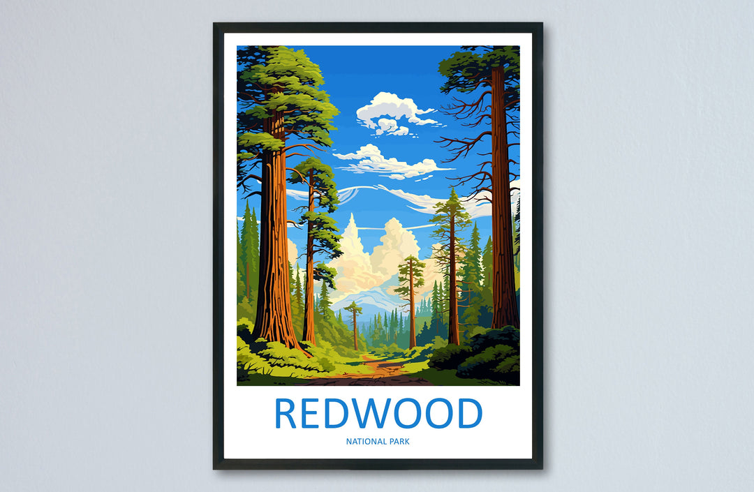 Redwood National Park Travel Print Wall Art Redwood Wall Hanging Home Décor Redwood Gift Art Lovers California Art Lover Gift