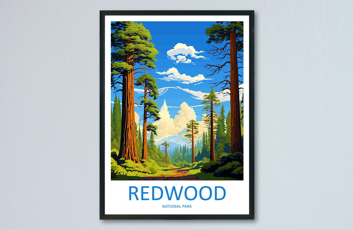 Redwood National Park Travel Print Wall Art Redwood Wall Hanging Home Décor Redwood Gift Art Lovers California Art Lover Gift