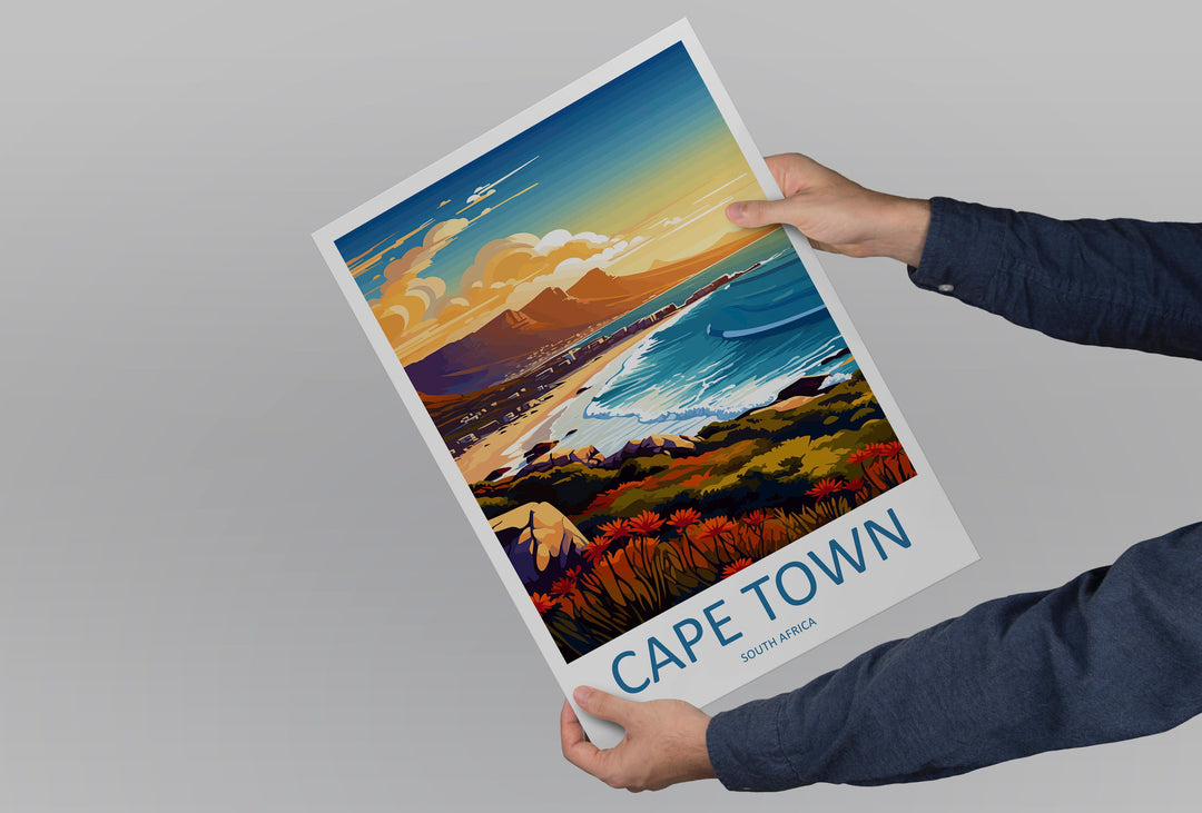 Cape Town Travel Print Wall Art Cape Town Wall Hanging Home Décor Cape Town Gift Art Lovers South Africa Art Print Cape Town Wall Décor Art