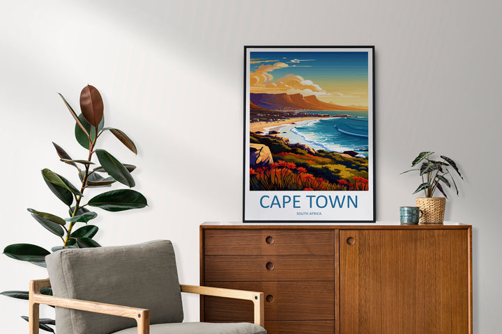 Cape Town Travel Print Wall Art Cape Town Wall Hanging Home Décor Cape Town Gift Art Lovers South Africa Art Print Cape Town Wall Décor Art