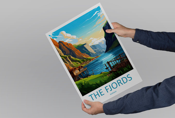 The Fjords Travel Print The Fjords Norway Home Décor The Fjords Art Print Norwegian Mountains Room Print For Scandinavian Mountains Gift Art