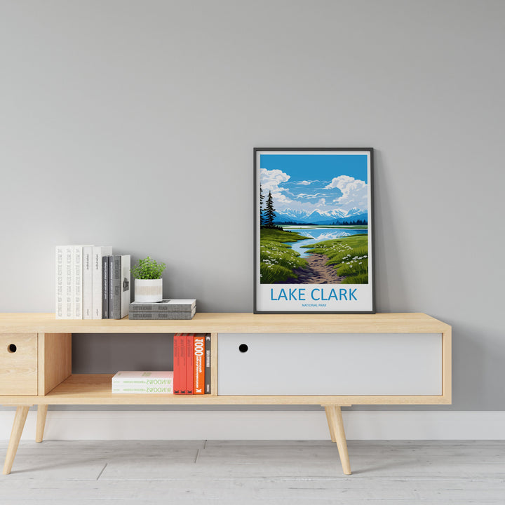 Lake Clark National Park Travel Print Wall Art Lake Clark Wall Hanging Home Décor Lake Clark Gift Art Lovers Alaska Art Lover Gift Lake