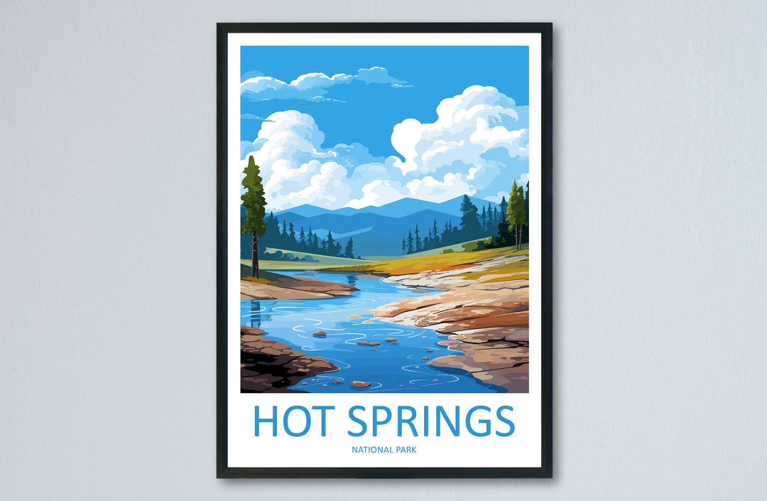 Hot Springs National Park Travel Print Wall Art Hot Springs Wall Hanging Home Décor Hot Springs Gift Art Lovers Hot Springs Art Lover Gift