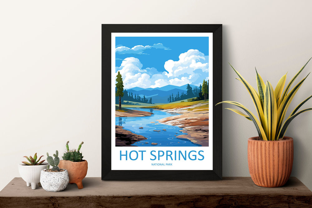 Hot Springs National Park Travel Print Wall Art Hot Springs Wall Hanging Home Décor Hot Springs Gift Art Lovers Hot Springs Art Lover Gift