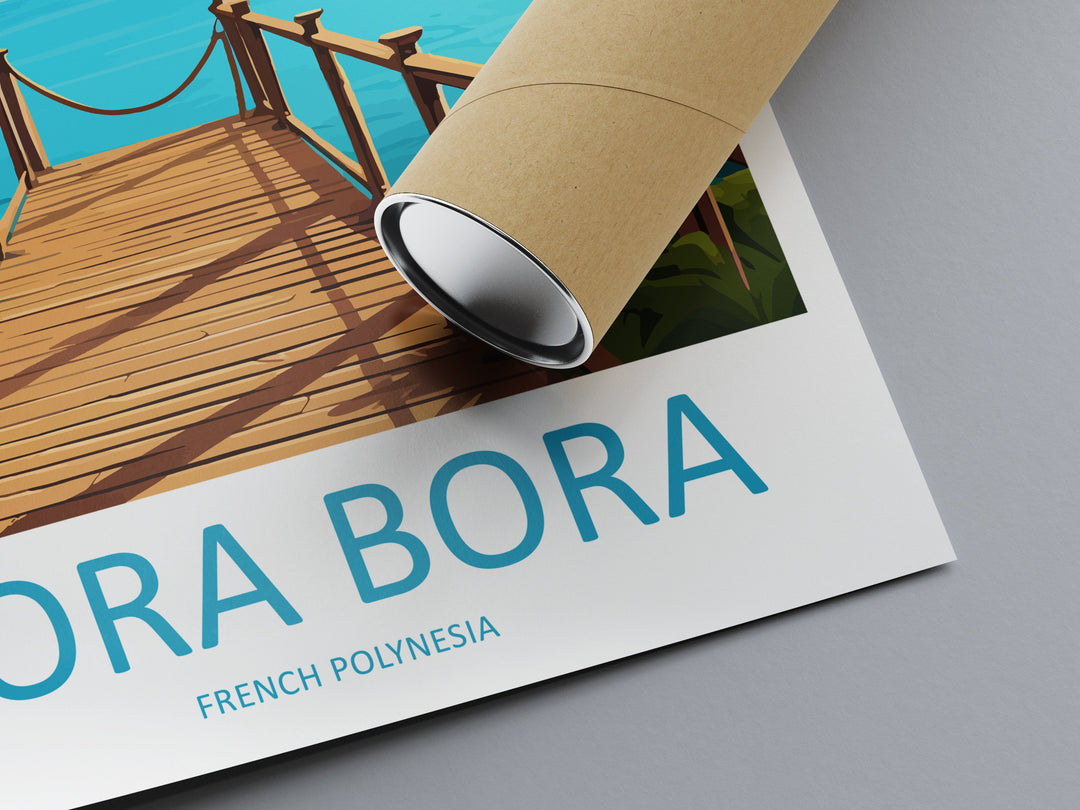 Bora Bora Travel Print Wall Art Bora Bora Wall Hanging Home Décor Bora Bora Gift Art Lovers French Polynesia Art Lover Gift Bora Bora Gift