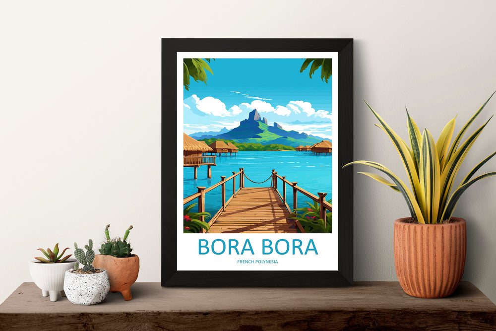 Bora Bora Travel Print Wall Art Bora Bora Wall Hanging Home Décor Bora Bora Gift Art Lovers French Polynesia Art Lover Gift Bora Bora Gift