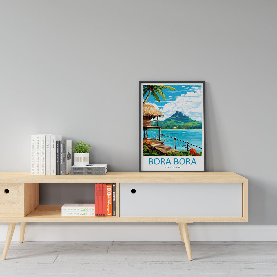 Bora Bora Travel Print Wall Art Bora Bora Wall Hanging Home Décor Bora Bora Gift Art Lovers French Polynesia Art Lover Gift Bora Bora Gift