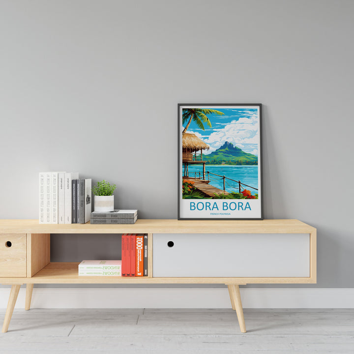 Bora Bora Travel Print Wall Art Bora Bora Wall Hanging Home Décor Bora Bora Gift Art Lovers French Polynesia Art Lover Gift Bora Bora Gift