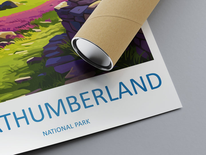 Northumberland Travel Print Wall Art Northumberland Wall Hanging Home Decor National Park Gift Northumberland Lovers National Park Wall Art