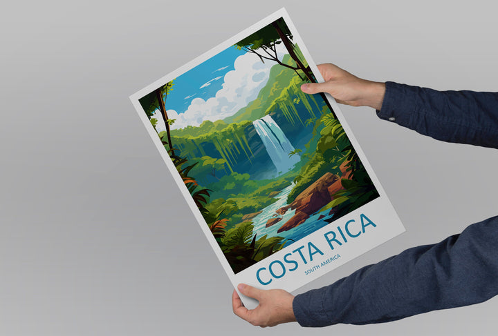 Costa Rica South America Travel Print Wall Art Costa Rica Wall Hanging Home Décor Costa Rica Gift Art Lovers Wall Art Caribbean Travel Art