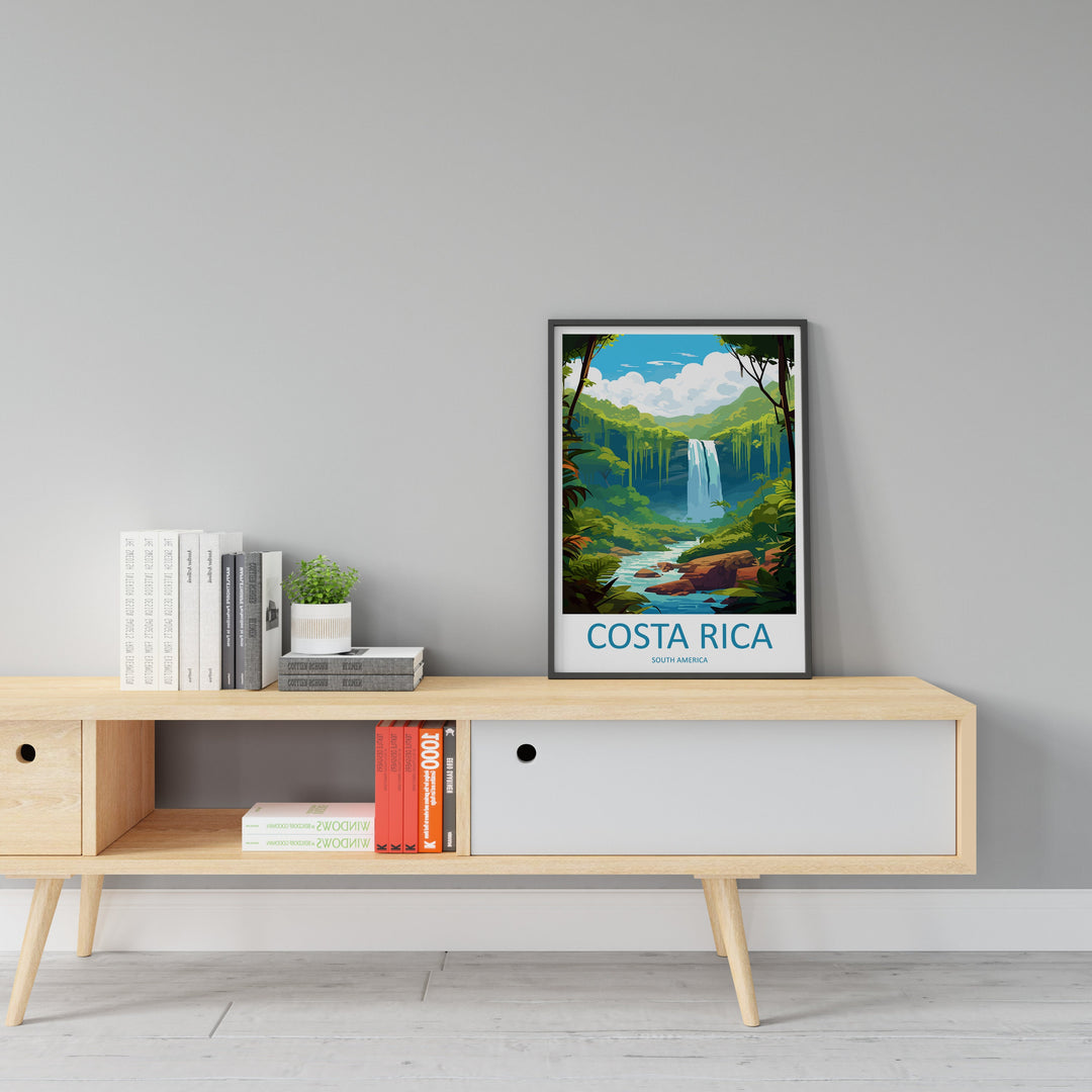 Costa Rica South America Travel Print Wall Art Costa Rica Wall Hanging Home Décor Costa Rica Gift Art Lovers Wall Art Caribbean Travel Art