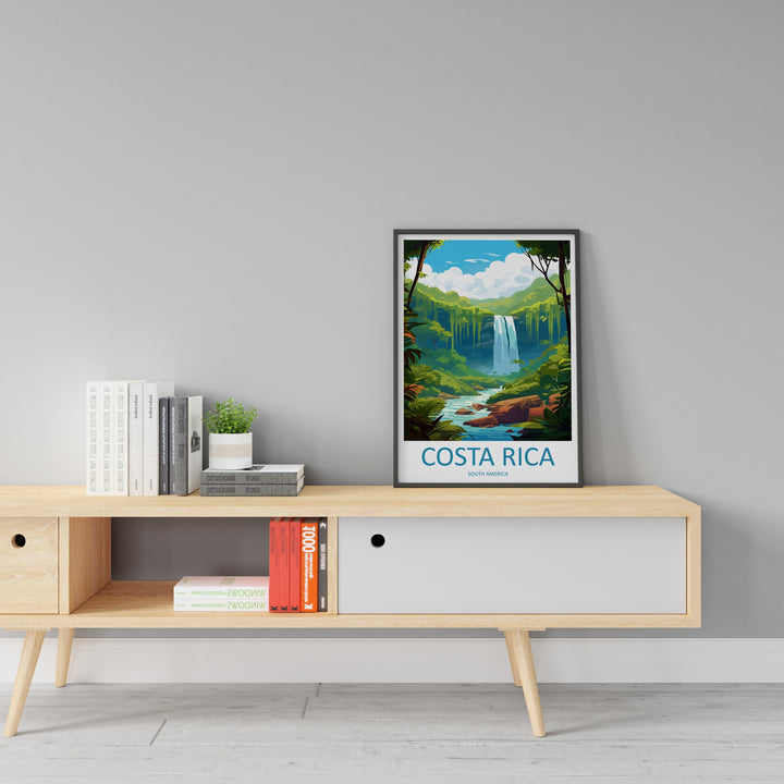 Costa Rica South America Travel Print Wall Art Costa Rica Wall Hanging Home Décor Costa Rica Gift Art Lovers Wall Art Caribbean Travel Art