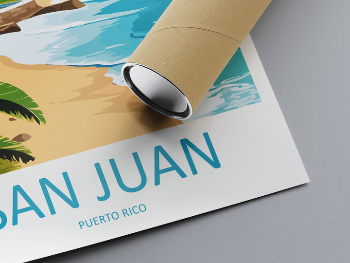 San Juan Travel Print Wall Art San Juan Wall Hanging Home Décor San Juan Gift Art Lovers Wall Art Caribbean Travel Print Poster