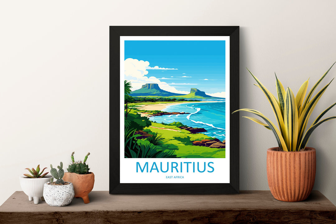 Mauritius Travel Print Wall Art Mauritius Wall Hanging Home Décor Mauritius Gift Art Lovers East Africa Art Lover Gift Mauritius Gift