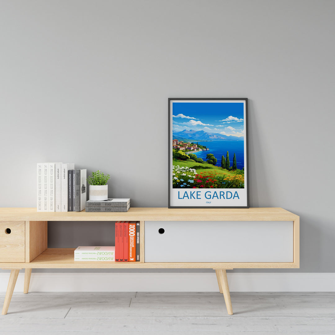 Lake Garda Travel Print Wall Art Lake Garda Wall Hanging Home Decoration Lake Garda Gift Art Lovers Wall Art Print Art Lake Garda Travel Art